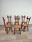 Brutalist Dining Chairs in Oak, Set of 6 2