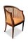 Butaca Bergère de haya con asiento de cuero marrón claro, década de 1800, Imagen 2