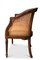 Butaca Bergère de haya con asiento de cuero marrón claro, década de 1800, Imagen 4