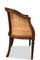 Butaca Bergère de haya con asiento de cuero marrón claro, década de 1800, Imagen 7