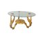Hollywood Regency Table with Golden Swan 1