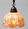 Lampada a sospensione Art Nouveau in ottone patinato, Immagine 6