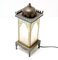 Art Nouveau Patinated Brass Arts & Craft Table Lamp, 1900s, Image 3