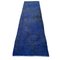 Alfombra de pasillo turca vintage azul, Imagen 10