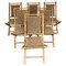 Mid-Century Italian Wood and Cord Woven Rope Folding Chairs, 1960s, Set of 6 1