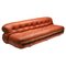 Cognac Leather Sofa by Afra and Tobia Scarpa for Cassina Soriana, 1970s 1