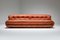 Cognac Leather Sofa by Afra and Tobia Scarpa for Cassina Soriana, 1970s 4