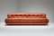Cognac Leather Sofa by Afra and Tobia Scarpa for Cassina Soriana, 1970s, Image 4