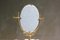 Espejo de mesa italiano modernista ovalado de latón, Imagen 7