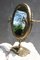 Espejo de mesa italiano modernista ovalado de latón, Imagen 6