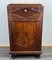 Antique French Carved Bedside Table with Marble Top, Image 1
