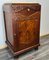 Antique French Carved Bedside Table with Marble Top, Image 2