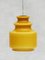 Mid-Century French Pendant Light in Amber Opaline Glass, 1970, Image 8