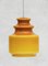 Mid-Century French Pendant Light in Amber Opaline Glass, 1970, Image 9