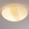 Lámpara de techo italiana de cristal de Murano blanco, años 80, Imagen 5