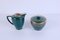 Cup Service for 6 People Richard Ginori Dark Green and Gold, Set of 15, Image 4