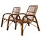 Italian Armchairs in Bamboo and Rattan, 1960s, Set of 2, Image 1