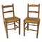 19th Century French Brutalist Side Chairs, Set of 2 1