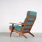 GE290 Chair with Ottoman by Hans J. Wegner for Getama, Denmark, 1950s, Set of 2 6