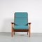 GE290 Chair with Ottoman by Hans J. Wegner for Getama, Denmark, 1950s, Set of 2 8