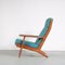 GE290 Chair with Ottoman by Hans J. Wegner for Getama, Denmark, 1950s, Set of 2 5