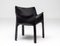 Black Leather Cab Armchair by Mario Bellini for Cassina 7