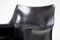 Black Leather Cab Armchair by Mario Bellini for Cassina 2