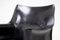 Black Leather Cab Armchair by Mario Bellini for Cassina, Image 2