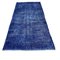 Turkish Overdyed Blue Rug in Wool, Image 6