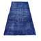 Turkish Overdyed Blue Rug in Wool, Image 3