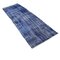 Turkish Overdyed Blue Narrow Runner Rug in Wool, Image 6