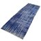 Turkish Overdyed Blue Narrow Runner Rug in Wool 4
