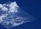 Kind of Cyan, Render 3D de paisaje de montaña en tonos de azul profundo, 2021, Cyanotype, Imagen 9