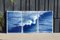 Kind of Cyan, Los Angeles Crashing Waves Triptych in Blue Tones, 2022, Cyanotype 2