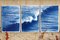 Kind of Cyan, Los Angeles Crashing Waves Triptych in Blue Tones, 2022, Cyanotype, Image 11