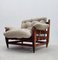 Mid-Century Modern Brazilian Easy Chairs and Ottoman by Jean Gillon for Italma W, Set of 3, Image 6