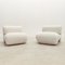 Mid-Century Modern Italian White Lounge Chairs, 1960s, Set of 2 2