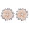 Boucles d'Oreilles en Or Blanc 14 Carats, Set de 2 1