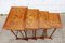 Tavolini ad incastro vintage in legno, Francia, set di 4, Immagine 9