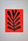 Henri Matisse, Leaf on a Red Background, 1965, Lithograph 4