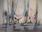 Marcel Mouly, Segelboote in den frühen Morgenstunden, 1955, Original Aquarell 1