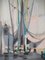 Marcel Mouly, Sailboats in the Early Morning, 1955, Original Watercolour 3