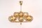 Grand Lustre Style Sciolari en Laiton, Allemagne, 1960s 5