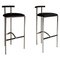 Italian Modern Black Tokyo Stools by Rodney Kinsman for Bieffeplast, 1985, Set of 2, Image 1