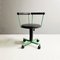 Italian Modern Green Swivel Chair on Wheels, 1980s, Image 4