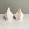 Mid-Century Italian Modern White Fabric Bedside Lamps, 1970s, Set of 2 8