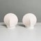 Mid-Century Italian Modern White Fabric Bedside Lamps, 1970s, Set of 2 10