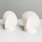Mid-Century Italian Modern White Fabric Bedside Lamps, 1970s, Set of 2 5