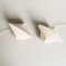 Mid-Century Italian Modern White Fabric Bedside Lamps, 1970s, Set of 2, Image 3