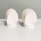 Mid-Century Italian Modern White Fabric Bedside Lamps, 1970s, Set of 2 2